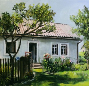 domek z ogrodem