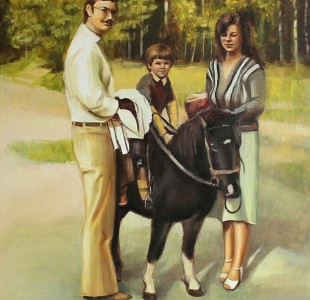 Portret z kucykiem 80x60 cm