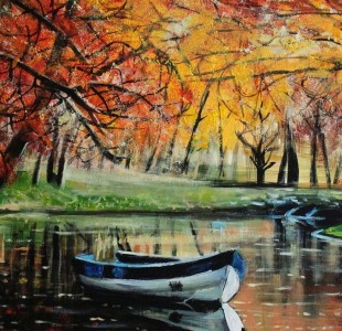 łódka 50x70